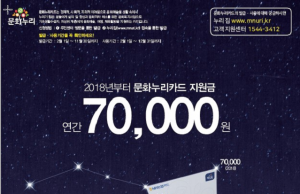2월 1일, 저소득층 위한 ‘2018년도 통합문화이용권(문화누리카드)’ 발급
