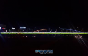 청주 무심천변 청주대교, 야간경관 개선사업 마무리 단계