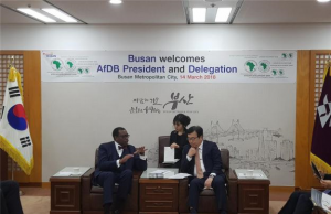서병수 시장, 아프리카개발은행 총재 면담-경제협력 논의
