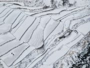 지리산 다랭이논의 설경