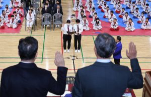 이장우 대전시장, 제21회 대전광역시장기 태권도대회 참가선수 격려