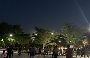 논산시, 선선한 밤공기 속 함께하는 건강체조 ‘인기’