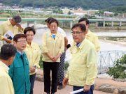 백제왕도 핵심유적 집중호우 침수 피해 현장 방문