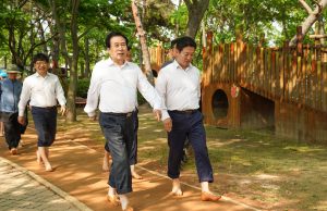 목포시, 시민접근성 좋은 부흥동 둥근공원 황토맨발길 조성