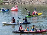청주 청석굴 달천, 청량한 여름철 수상레저 체험