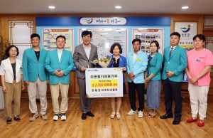 장흥청아로타리클럽, 신임회장 취임 축하 쌀 기부