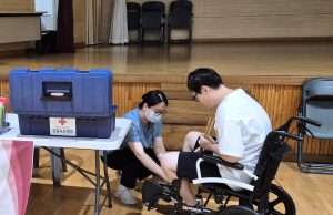 갑을녹산병원, 장애인 체육 대회에 구급차 및 의료부스 지원