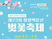 함양군, 제23회 함양 백운산 벚꽃축제 4월 5~6일 개최
